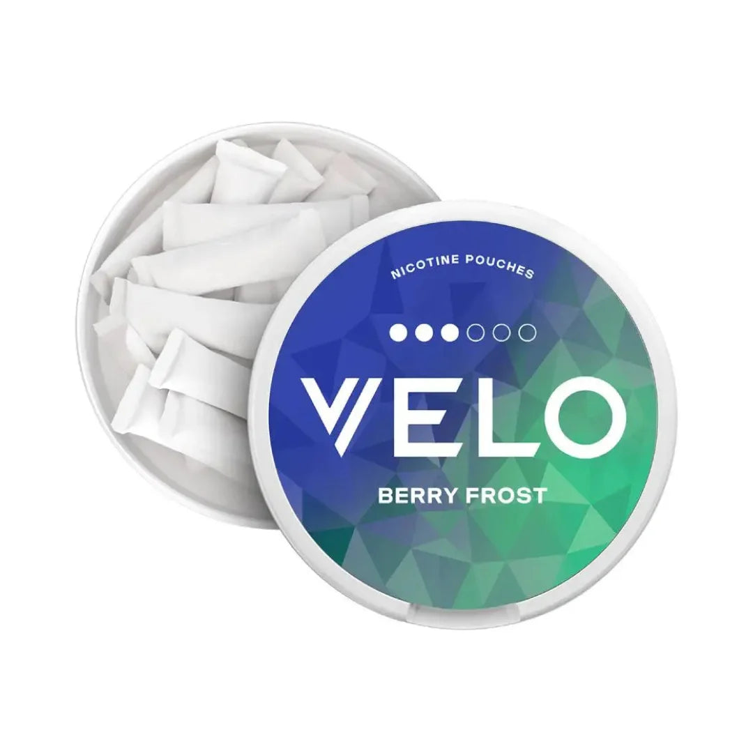 VELO Berry Frost Slim Nicotine Pouches rak